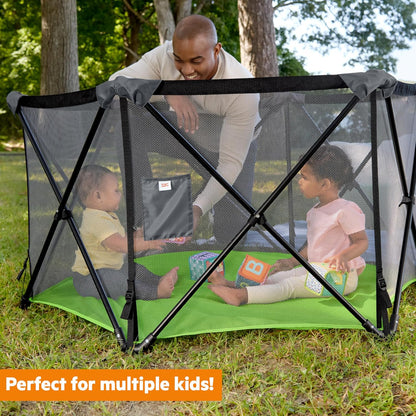 Pop ‘N Play Indoor/Outdoor Playard, Portable Playpen for Babies and Toddlers, Unisex, Easy Compact Fold