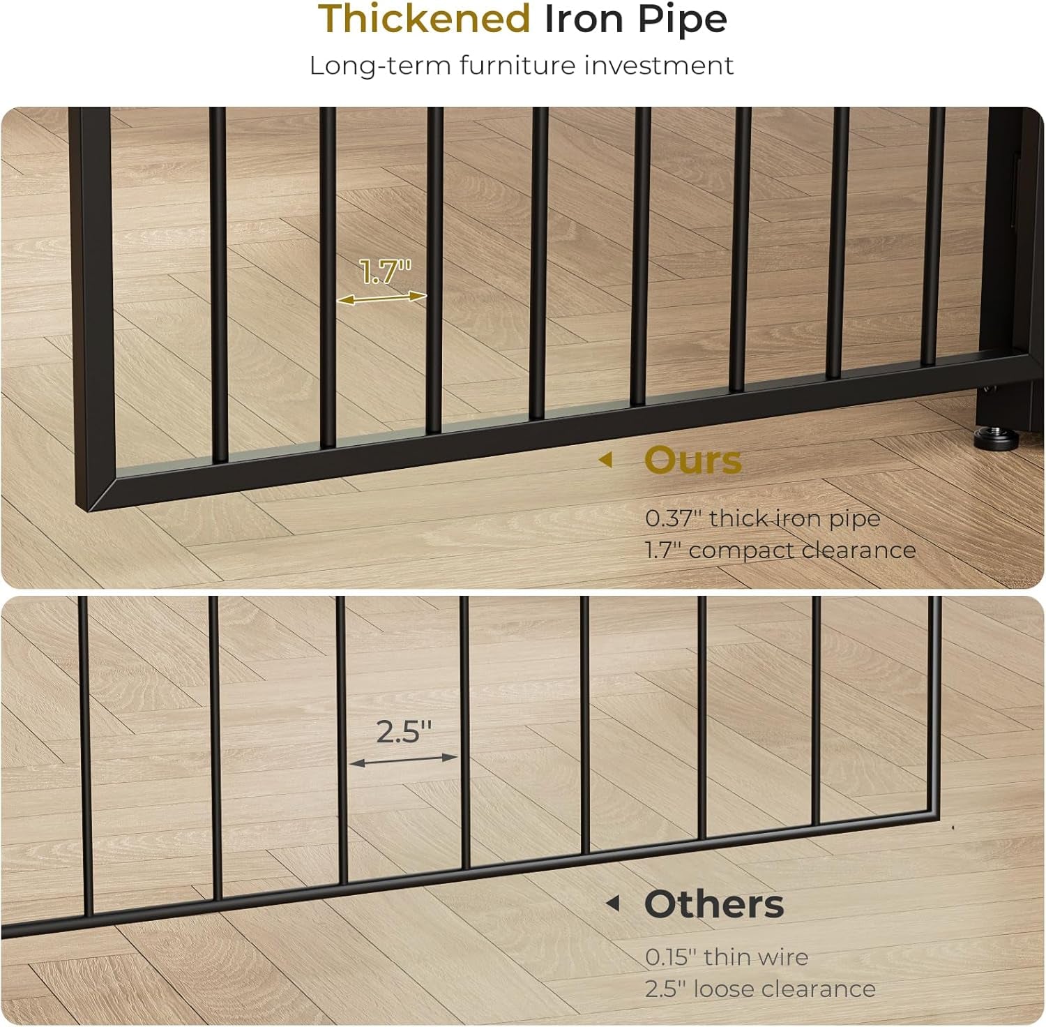 86'' Dog Crate Furniture Large Breed TV Stand for 2 Large Dogs, Double Wooden Crate Pet Cage with Removable Divider, Indoor Heavy Duty Kennel Corner End Table, Can Use Separately, Grey