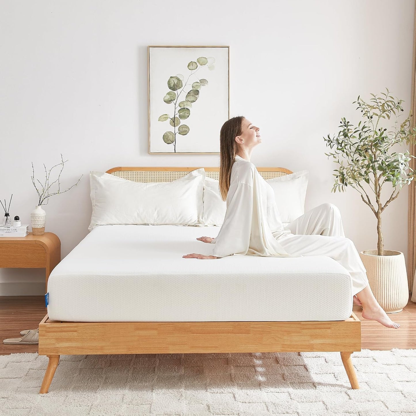 Full Mattress, 6 Inch Memory Foam Mattress in a Box, Fiberglass Free Full Size Mattresses for Pressure & Pain Relief, Soft and Comfortable