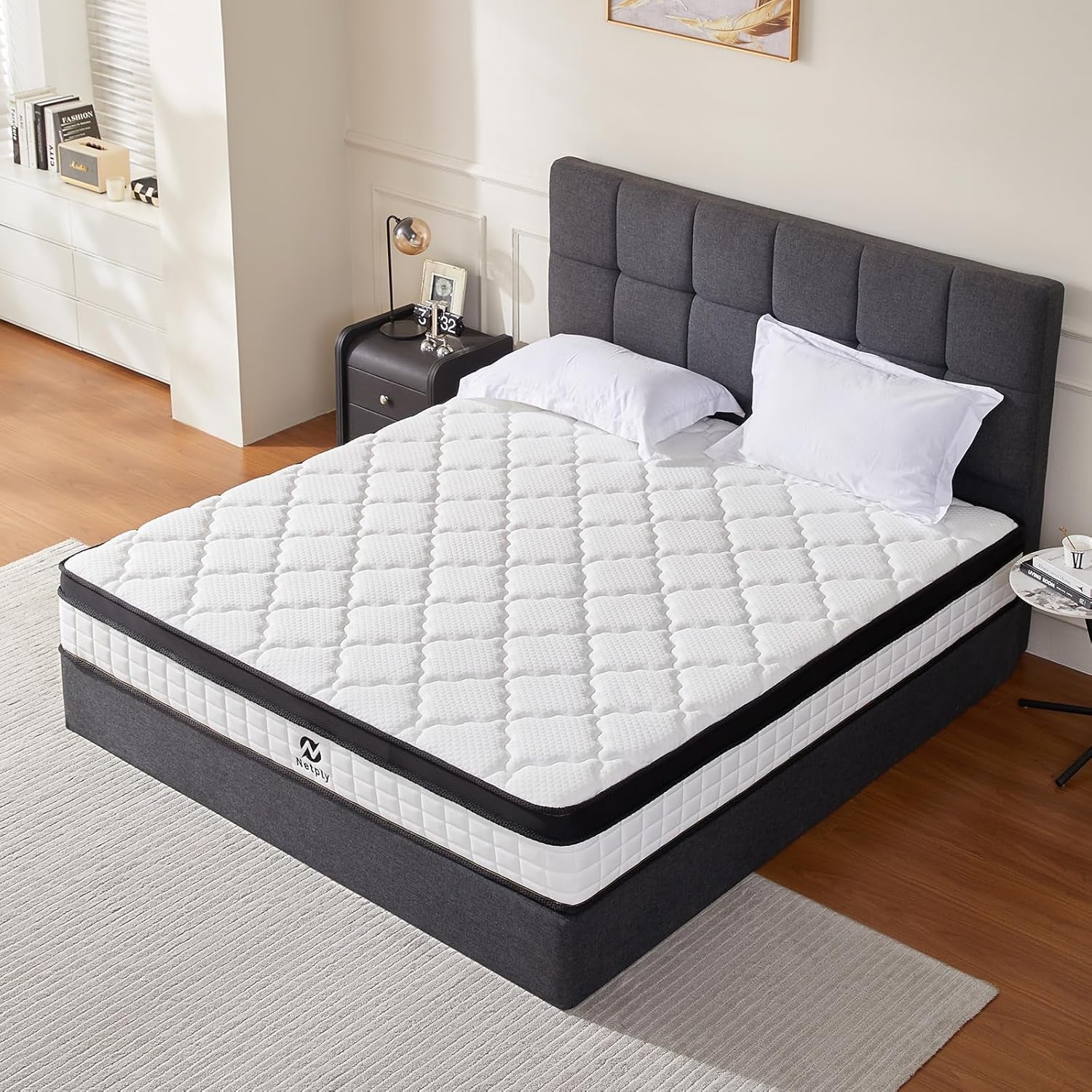 Full Size Mattress, 12 Inch Full Mattress in a Box, Hybrid Memory Foam & Individual Pocket Spring to Improve Sleep and Pain Relief, Certipur-Us Certified