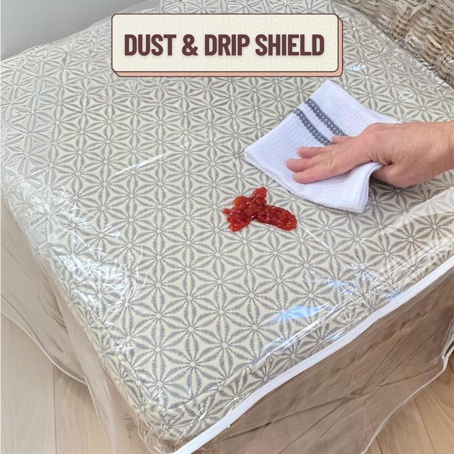 Dining Room/Kitchen Chair Cover/Protector-4 Pack- Heavy Duty Clear PVC Vinyl-No Dust/Spill/Pet Hair/Pet Claws, Easy Clean Slipcover