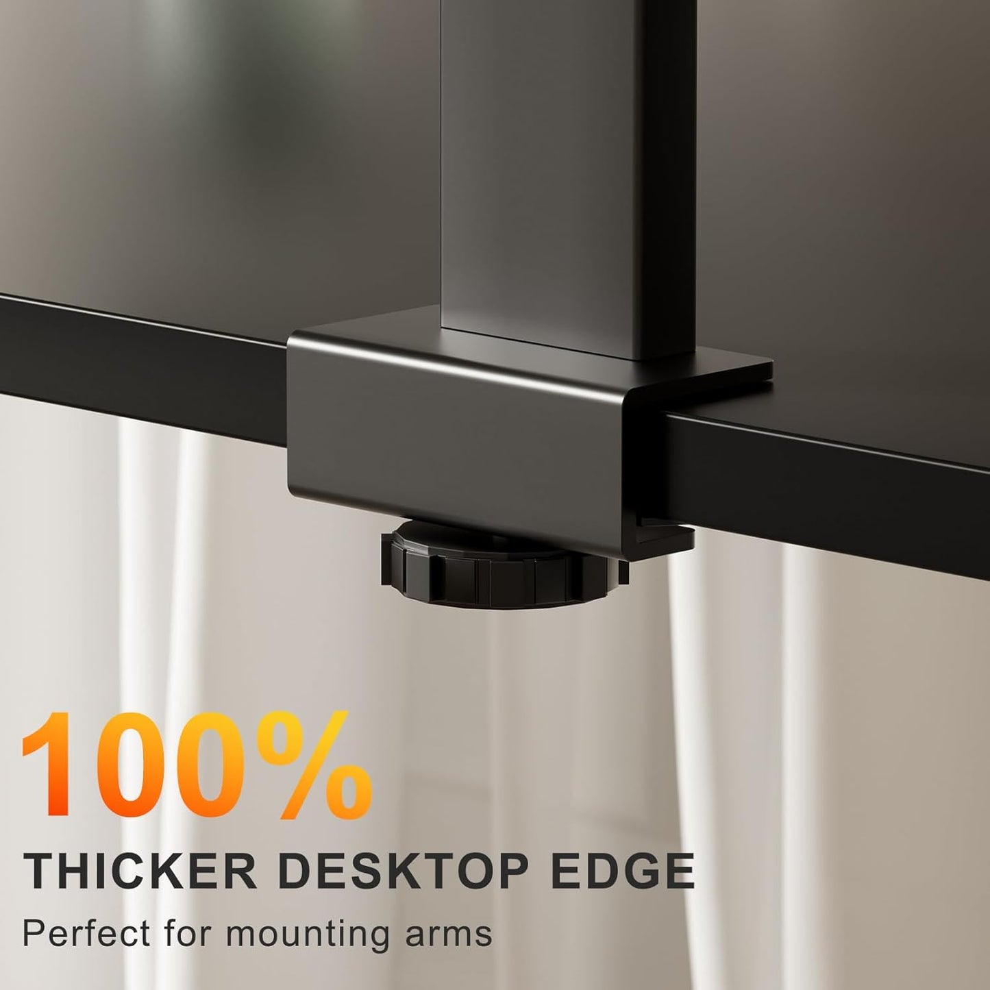 48X24 Inches Whole Piece Electric Standing Desk, Seamless One Piece Height Adjustable Sit to Stand up Desk for Home Office, Ergonomic Computer Workstation, Black
