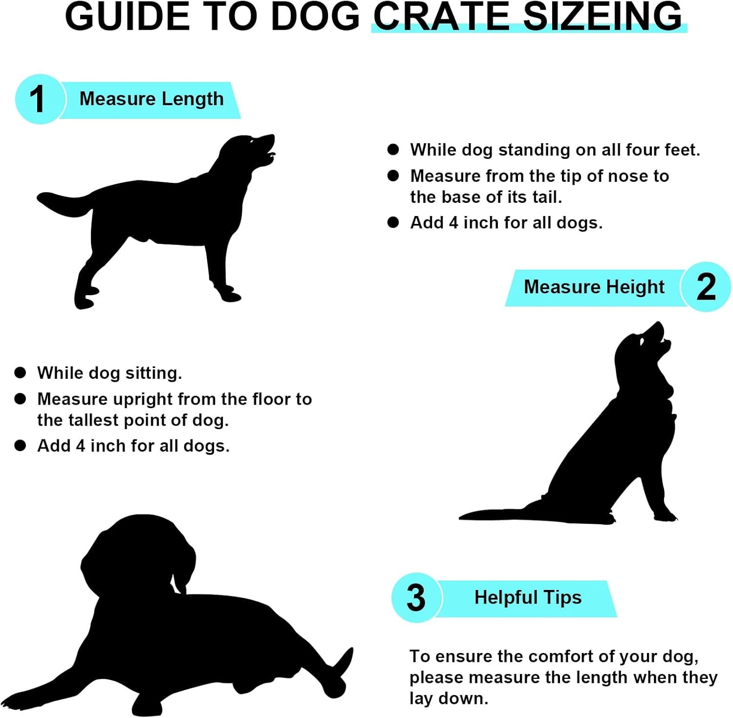 Dog Crate Furniture - Indoor Wooden Dog Kennel with 2 Dividers, 3 Drawers, and 3 Lockable Doors, 72"X23.6"X31.5"H, White