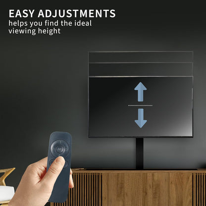 Motorized TV Stand for 32 to 65 Inch Screens, Vertical Lift Television Stand with Remote Control, Compact TV Mount Bracket, MOUNT-E-UP65A