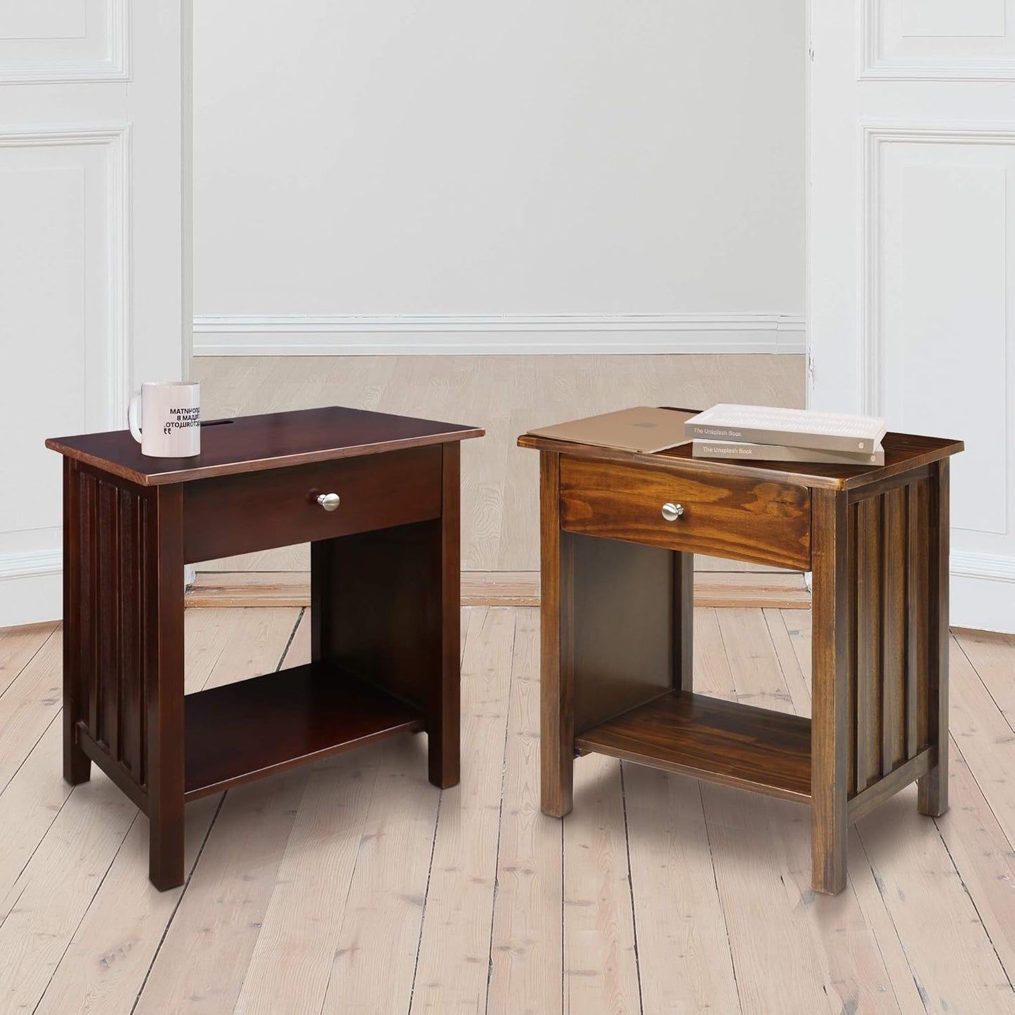 Vanderbilt Nightstand with USB Port- Espresso