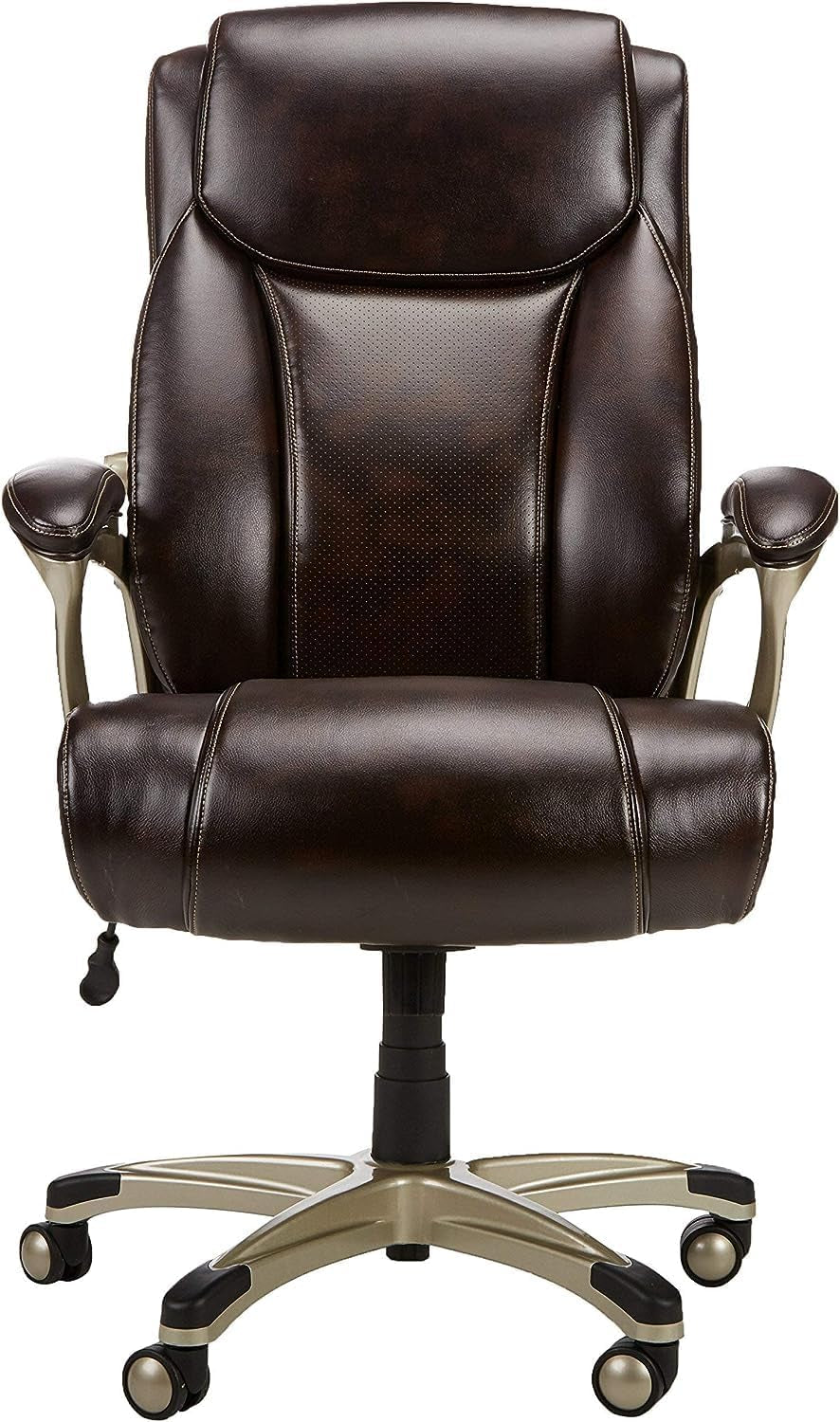 Big & Tall Executive Office Desk Chair with Lumbar Support, Adjustable Height, 350 Lb Capacity, Black Pewter Finish, 28.5" D X 30.25" W X 47.9" H
