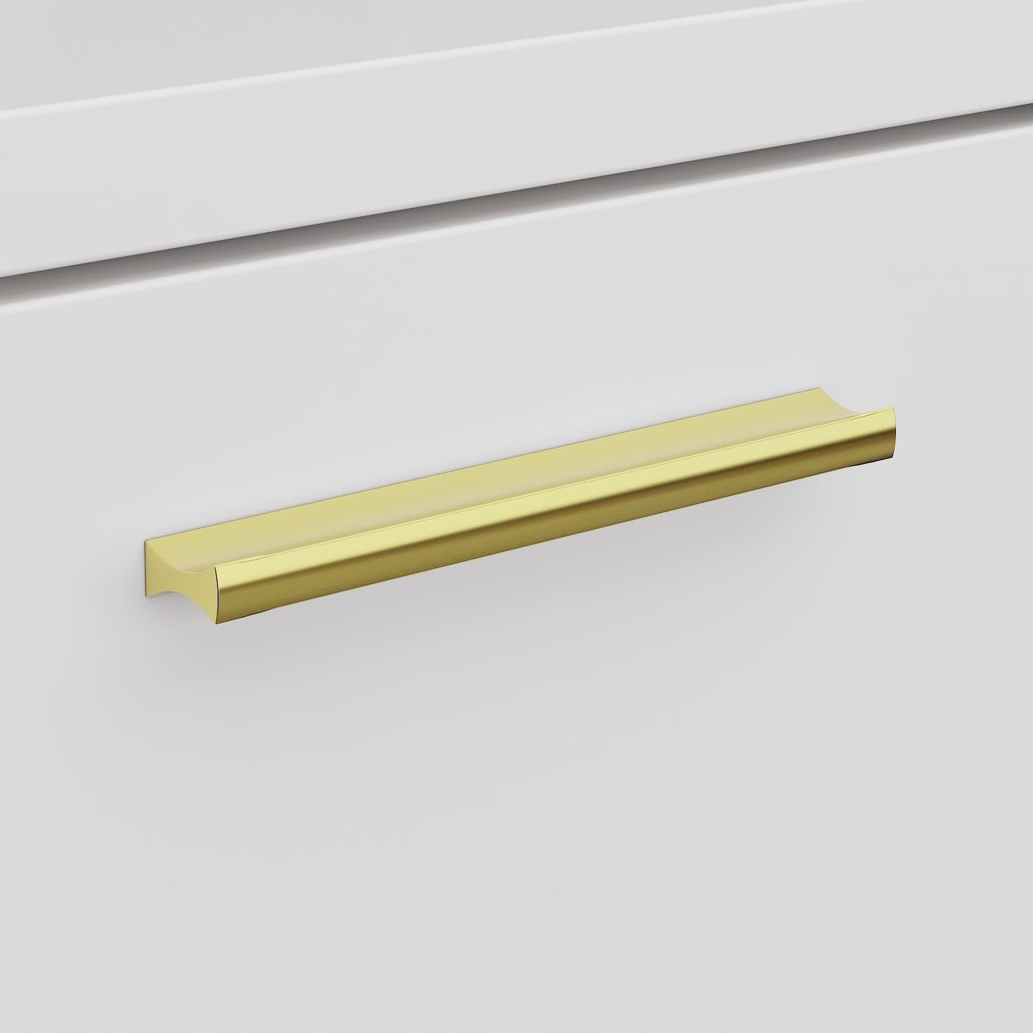 6 Drawer White Dresser, 47.2” Double Dresser with Gold Metal Handles and Legs, Modern Chest of Drawers Wood Storage Cabinet for Bedroom Living Room, 47.2”W X 15.7”D X 30.1”H