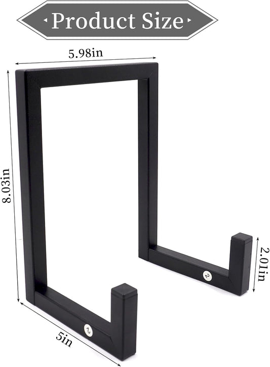 Vinyl Record Storage Black Metal Tabletop Record Holder for Albums Small Vinyl Record Stand for Lp Display Holds Any Size Records - 1 Pcs