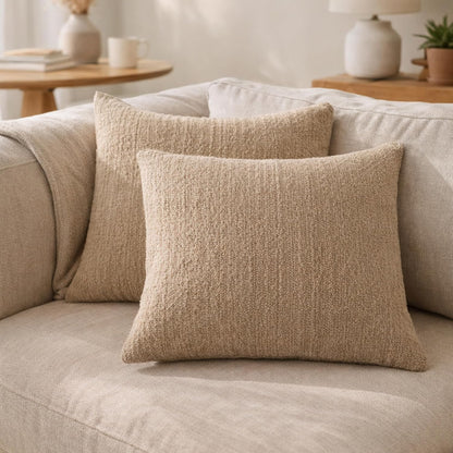 Snug Sham Set (Set of 2) – Ultra Soft Fluffy Pillow Shams, Decorative Bed Pillow Shams - Signature Snug Fabric, Hypoallergenic, Machine Washable - King Size (20.5" X 36.5") - Biscotti