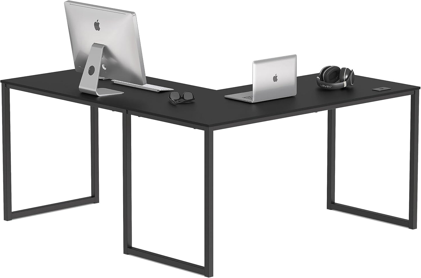 Mission 55 X 60 Inches L-Shape Home Office Computer Desk, Black