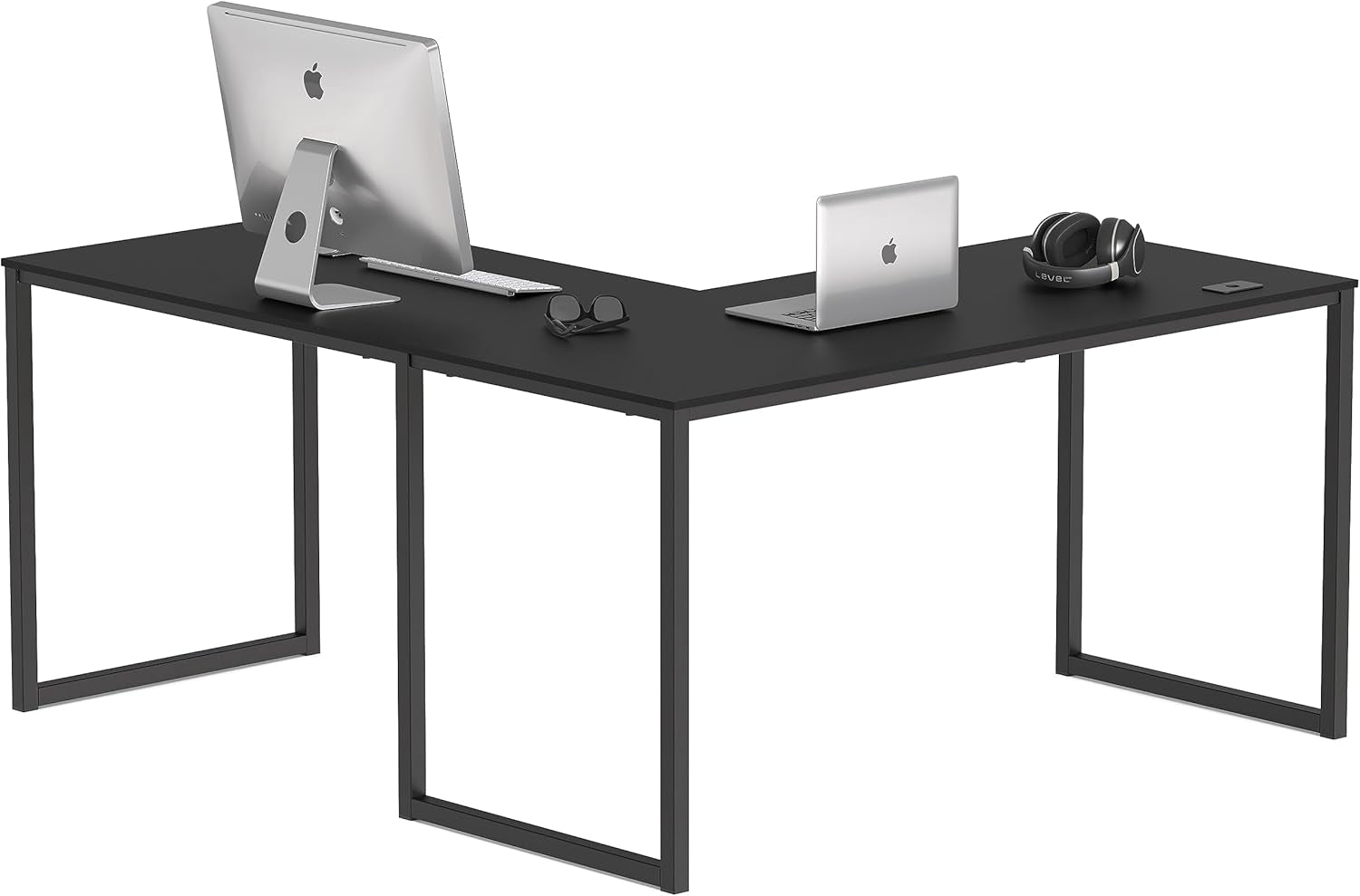 Mission 55 X 60 Inches L-Shape Home Office Computer Desk, Black
