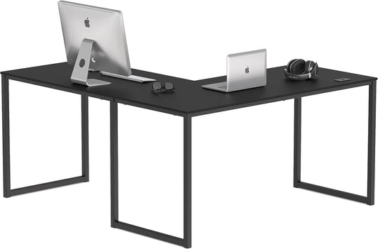 Mission 55 X 60 Inches L-Shape Home Office Computer Desk, Black
