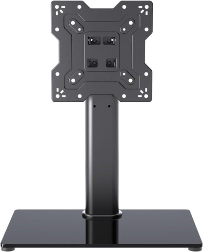 Universal TV Stand Base, Table Top TV Stand for 17-43 Inch LCD/LED Tvs, Height Adjustable Monitor Mount Stand with Tempered Glass Base Holds up to 88Lbs VESA 200X200Mm, TS103
