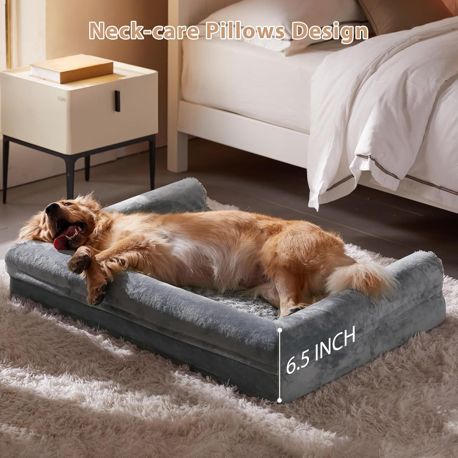 Dog Beds for Large Dogs, Orthopedic Dog Bed for Medium Large Dogs,Big Waterproof Couch Pet Bed with Removable Washable Cover