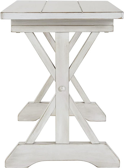 Jamestown Backless Dining Room Bench, Antique White