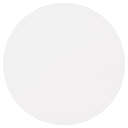 Matte White and Natural Round Dining Table