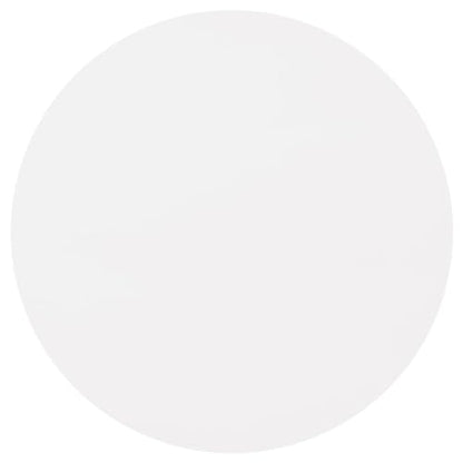 Matte White and Natural Round Dining Table