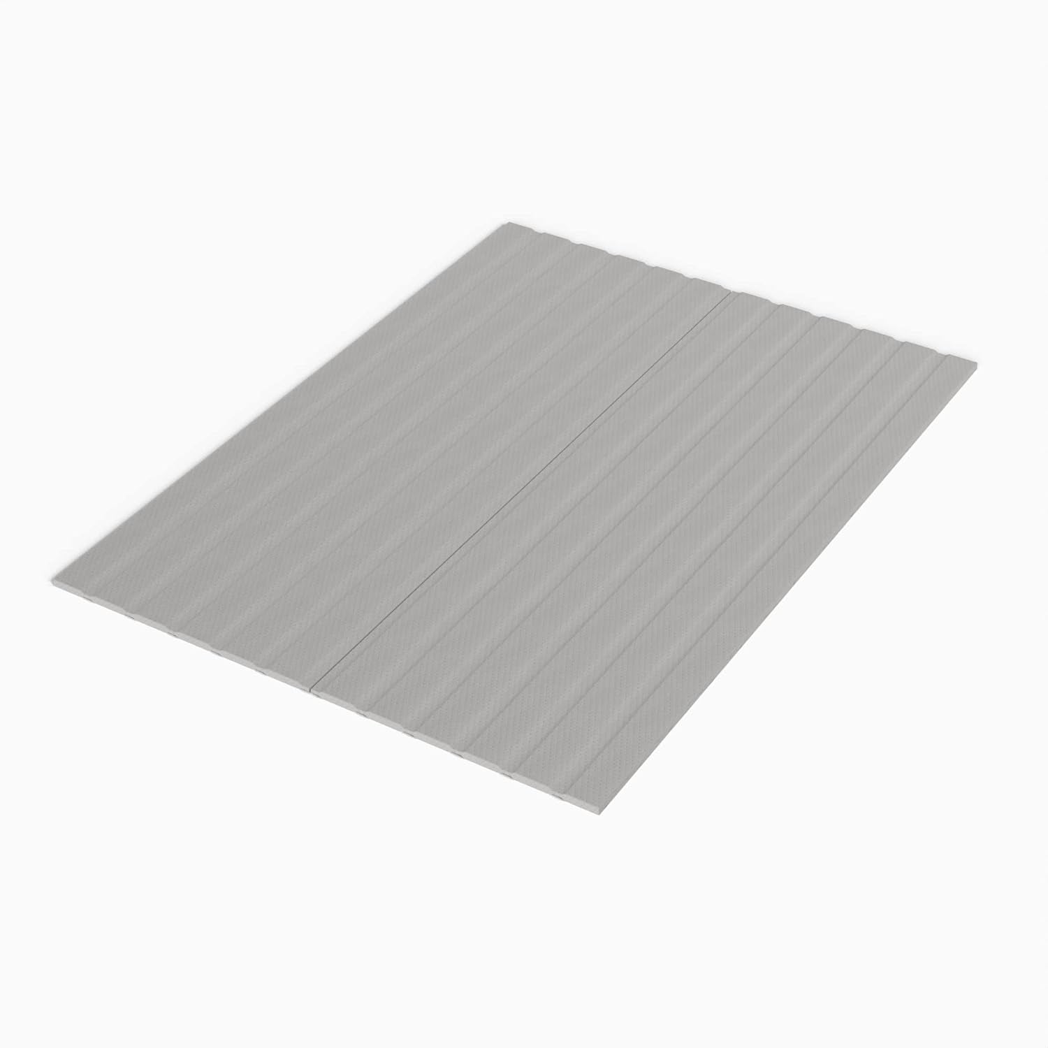 , 0.75-Inch Vertical Mattress Support Wooden Bunkie Board/Bed Slats with Cover, King, Grey