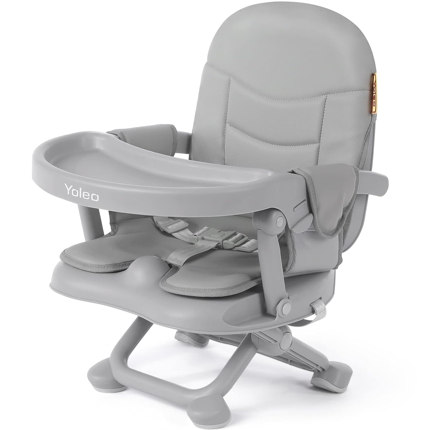 Baby High Chair Booster Seat for Dining Table, Adjustable Height Travel Foldable High Chairs with Tray