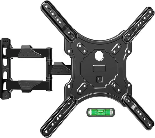 TV Wall Mount for Most 26-60 Inch Tvs, Swivel and Tilt Full Motion TV Mount with Single Stud Perfect Center Design, Wall Mount Bracket Max VESA 400X400Mm, Corner Mount Holds up to 77 Lbs.