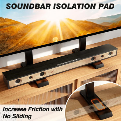 Universal TV Stand, Large TV Legs for 37-86 Inch Flat Curved Tvs with Cable Management, 6 Height Adjustment Table Top TV Mount Stand up to 150Lbs, Black