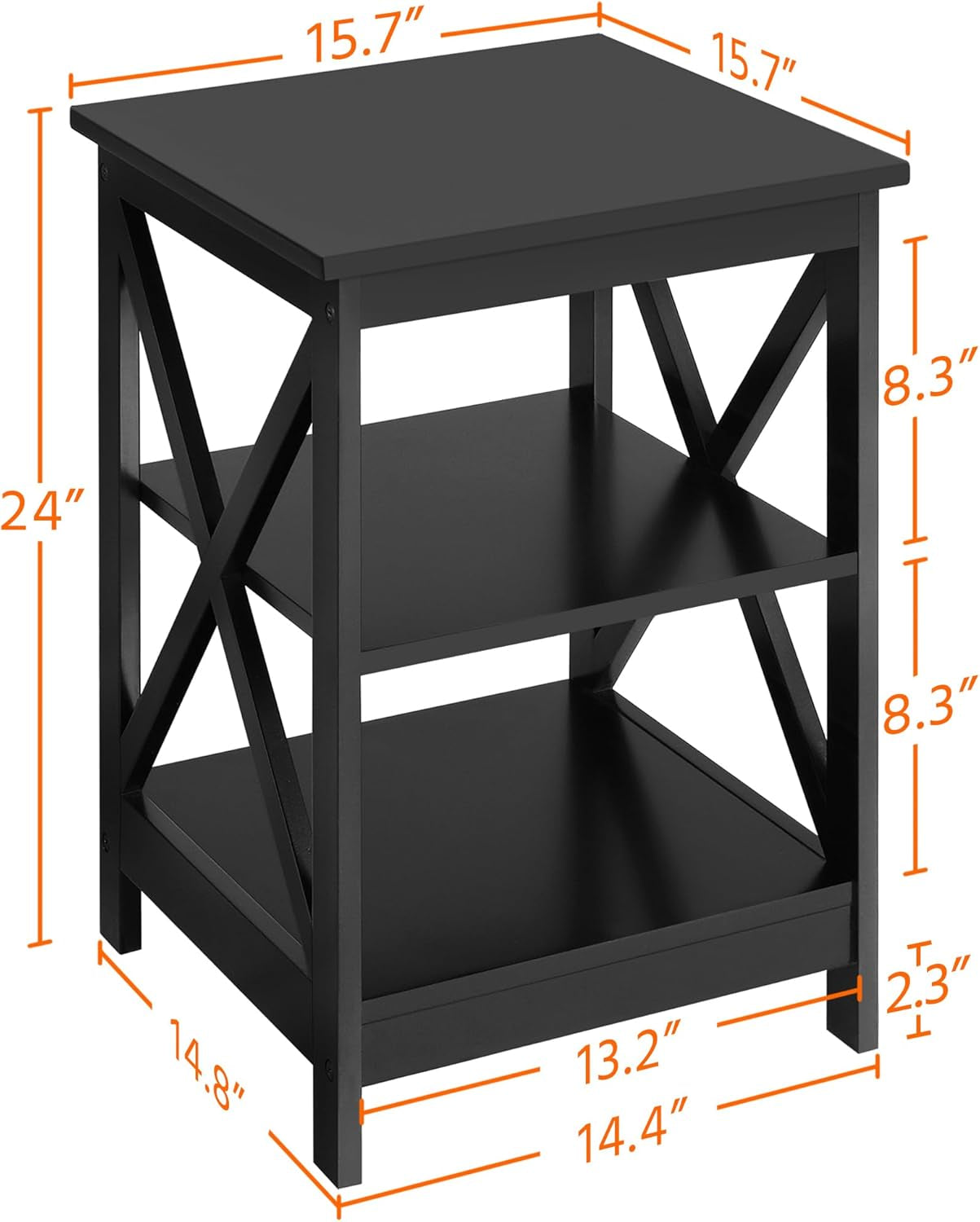 Modern Living Room 3 Pieces Table Sets, Lift Top Coffee Table and End Table Sets for Home and Office, Easy Assembly Accent Furniture with Hidden Compartment and Open Storage Shelf, Black