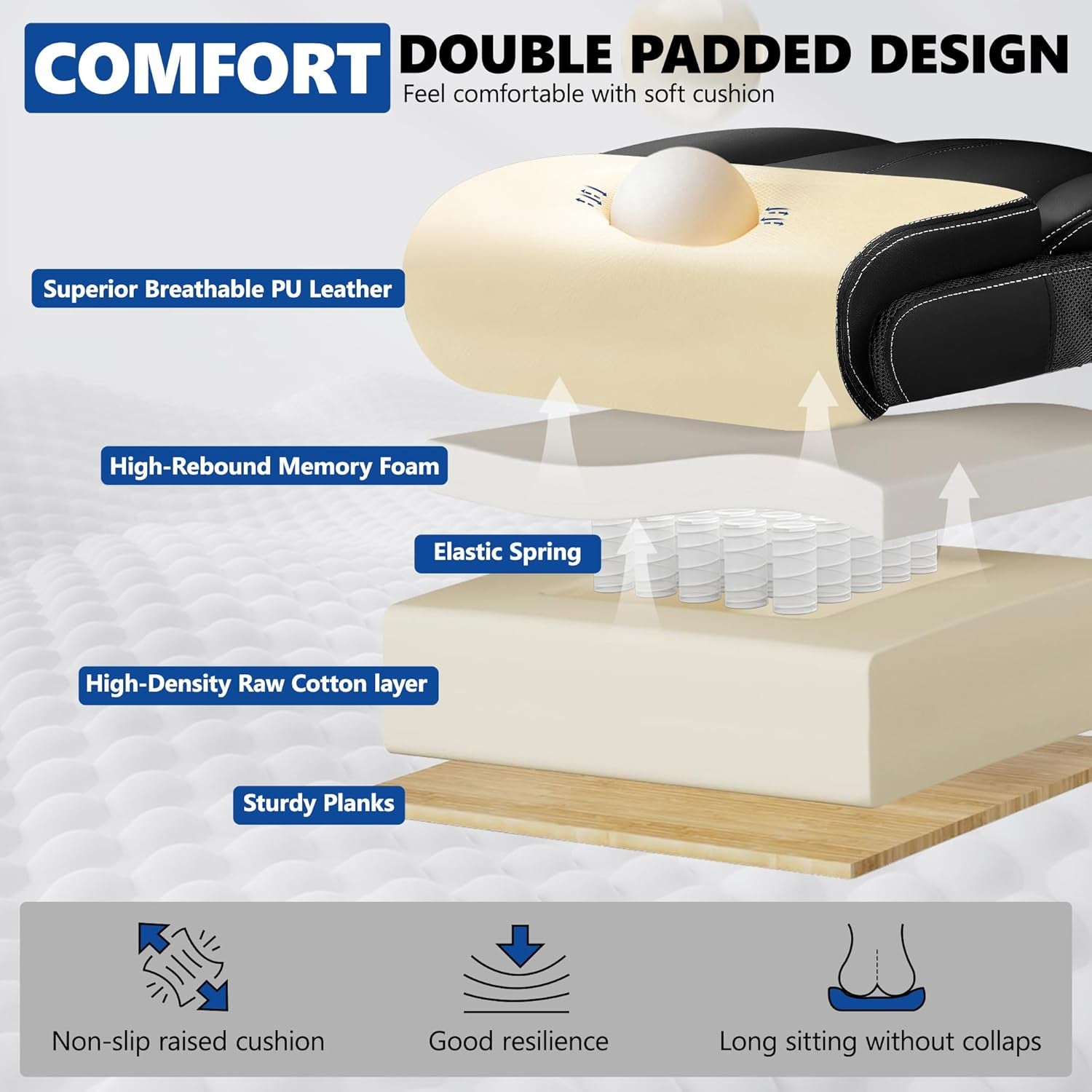 PU Leather Executive Office Chair, Ergonomic Mid-Back Computer & Gaming Chair with Adjustable Height, Rolling Swivel & Flip-Up Armrests, Comfy Padded Seat for Home Office-Brown