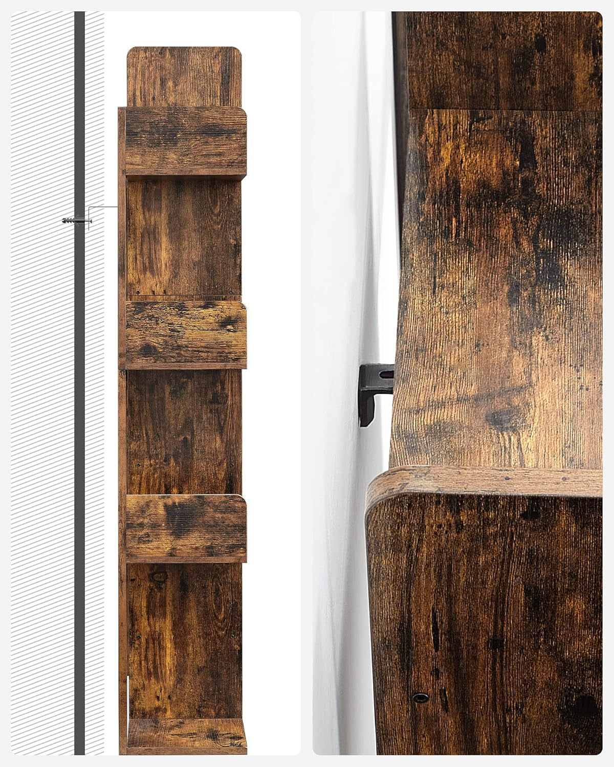 Tree-Shaped Bookcase with 13 Shelves and 5-Tier Freestanding Bookshelf, White Storage Shelving