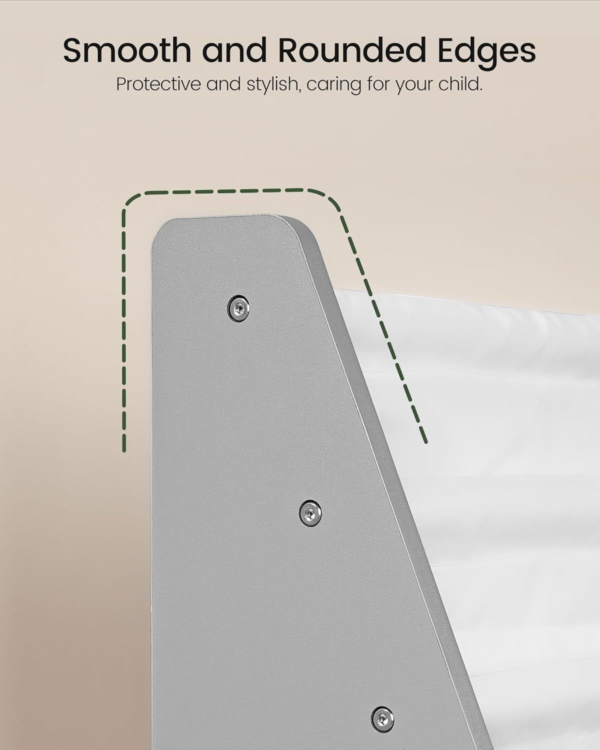 6-Tier Kids Bookshelf, Book Shelf for Kids Room, Sling Bookcase, Magazine and Book Storage Rack, Large Capacity Book Organizer for Nursery, Bedroom, Playroom, White and Gray MCW07WG