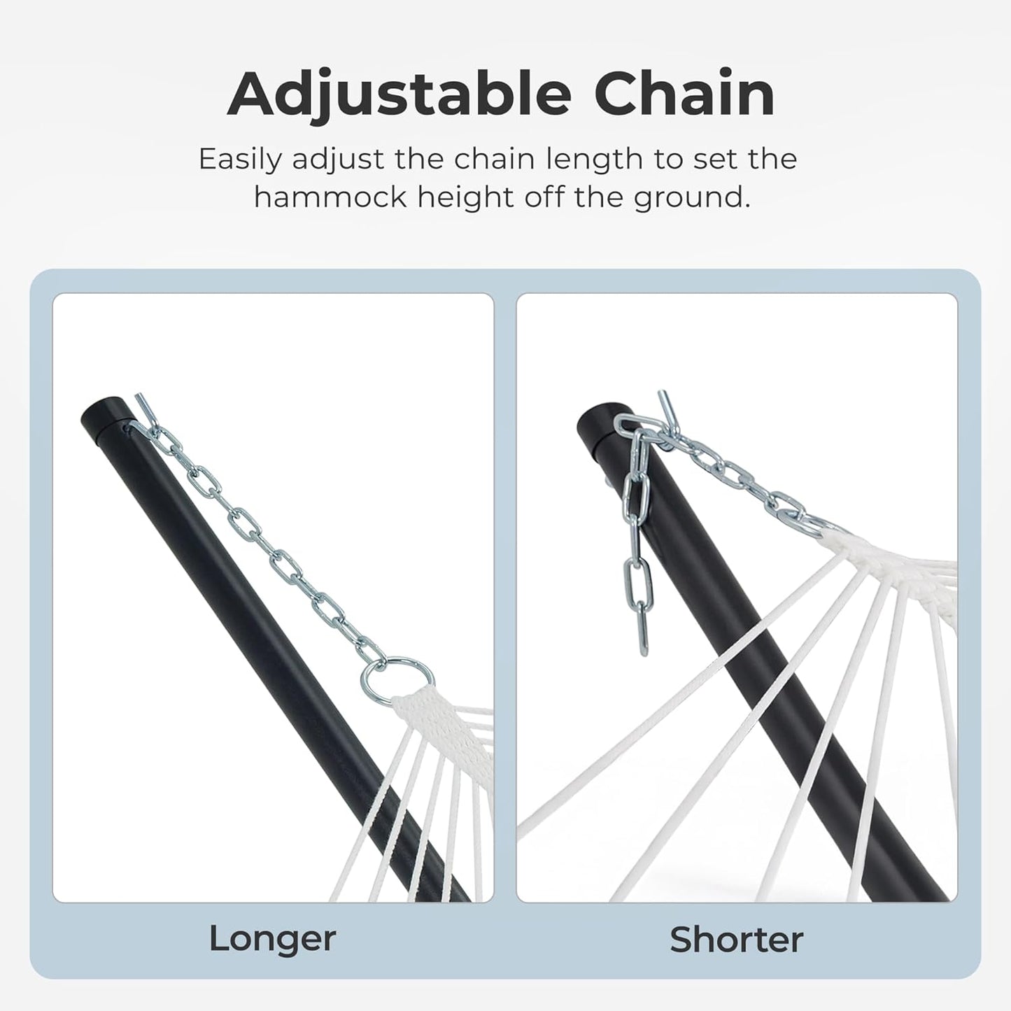 12Ft Double Hammock with Stand, Rope Hammock for 2 Person, Detachable Hammock Bed and Pillow, Portable, Anti-Tip Safety Ropes, Carry Bag, Outdoor Backyard Patio Camping, Navy Blue