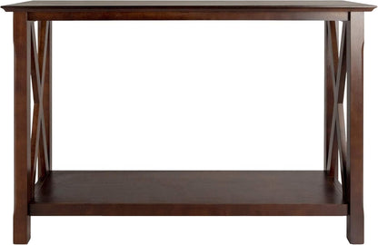 Xola Console Table with Shelf in Cappuccino, Thin Entryway Table for Hallway, Living Room, Elegant Furniture for Any Home Decor