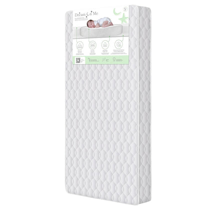 5" Cozy Cloud 2-In-1 Crib and Toddler Mattress, Dual-Sided - Infants & Toddlers, Breathable & Waterproof, 75% Recycled Fiber, GREENGUARD Gold & Baby Safety Alliance Certified – Taffeta