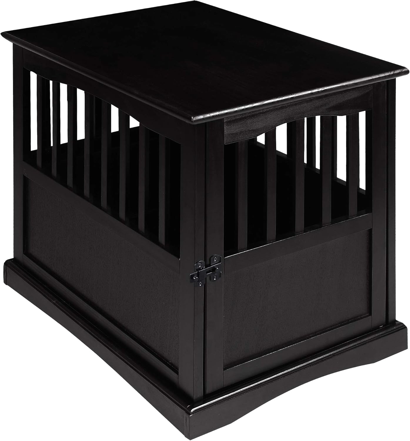 Wooden Large Pet Crate, End Table, (Black, 24"W X 36.5"D X 29.25"H)