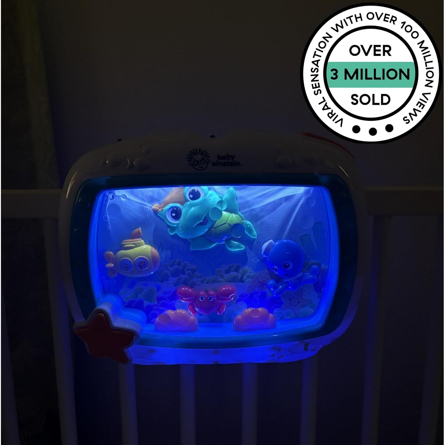 Sea Dreams Soother Musical Crib Toy and Sound Machine, Newborn and Up