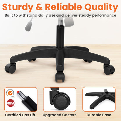 Office Desk Chair Computer High Back Mesh Gaming Seat with Ergonomic Adjustable Comfy Flip-Up Armrests Lumbar Support Height for Home (Black)
