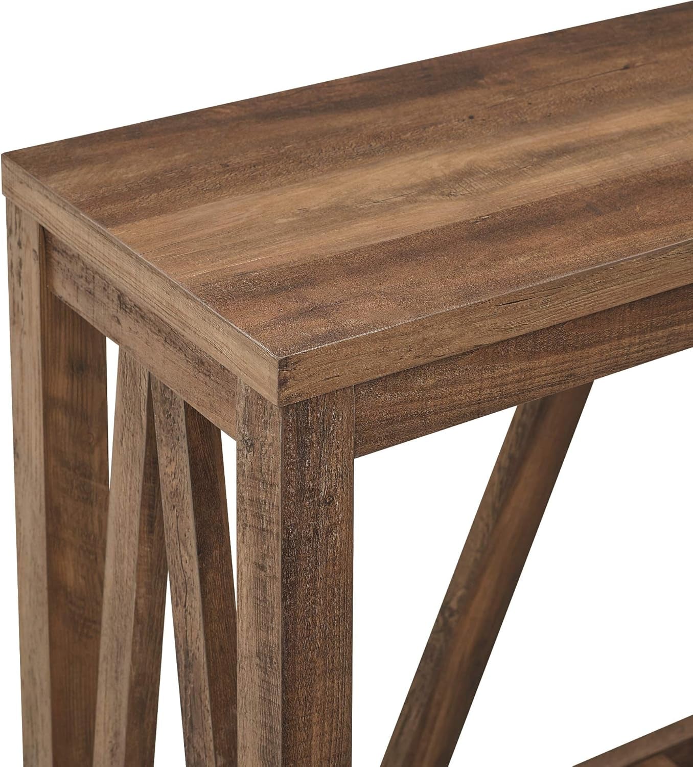 Modern Farmhouse Accent Entryway Table Entry Table Living Room End Table, 52 Inch, Rustic Oak