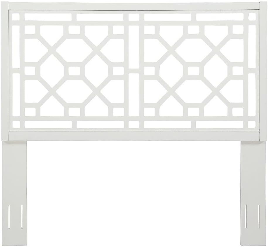 Thomas Chippendale White Wood Headboard - King