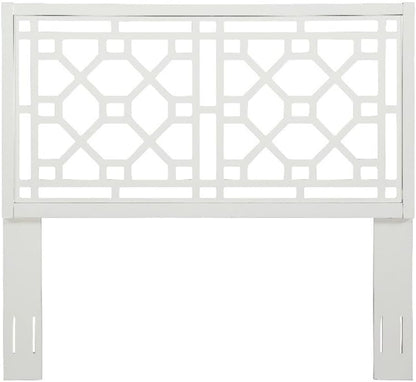 Thomas Chippendale White Wood Headboard - King