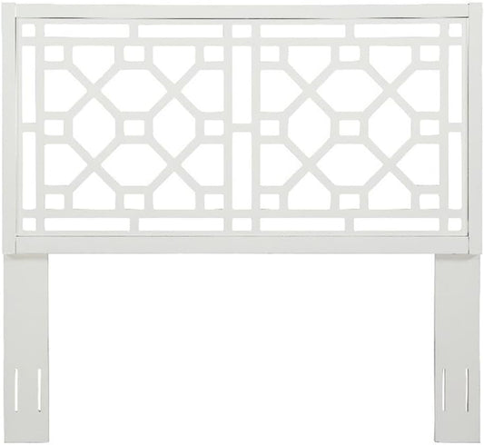 Thomas Chippendale White Wood Headboard - King