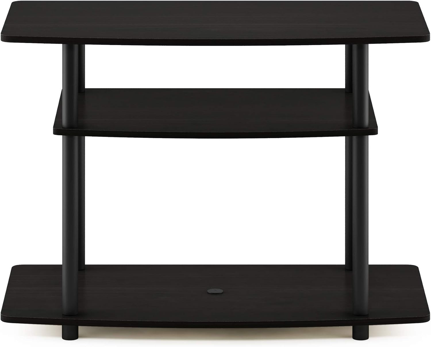 Turn-N-Tube No Tools 3-Tier Entertainment Center TV Stand for TV up to 32 Inch, Plastic round Tubes, Espresso/Black