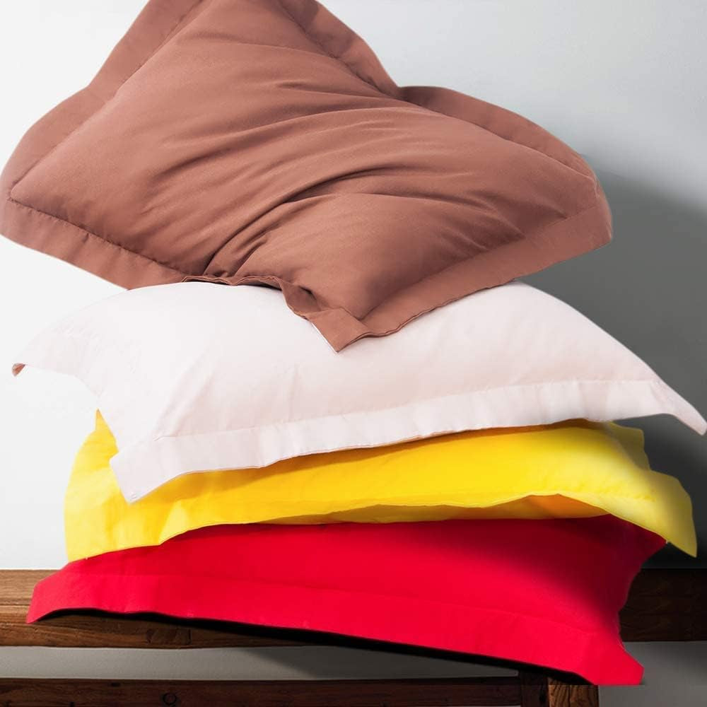 Cotton King Pillow Shams - 500 Thread Count Egyptian Cotton 20X36 Sham Covers, 2 Pack Super Soft and Breathable 20X36 Inches Oxford Pillowcases, White