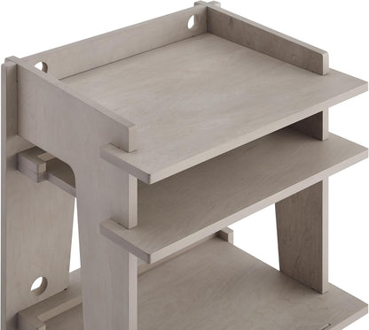 Soho Record Player Stand, Media Console with Vinyl Storage, Modern Home Organizer, Gray