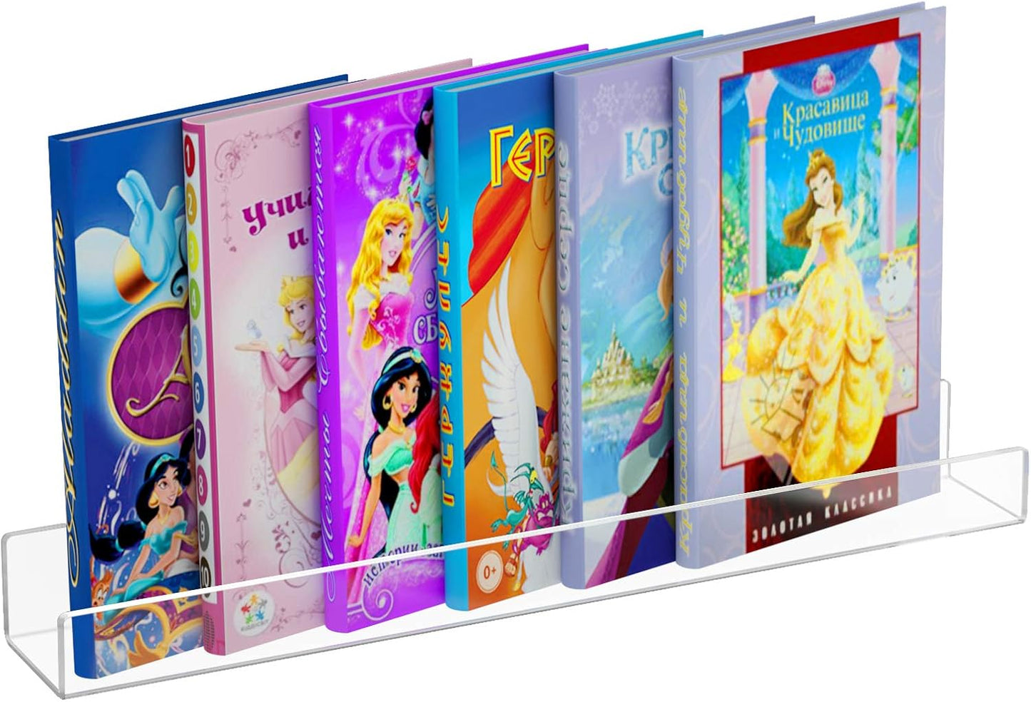 Acrylic Invisible Floating Bookshelf 24 Inch,Kids Clear Wall Bookshelves Display Book Shelf,50% Thicker with Screwdriver