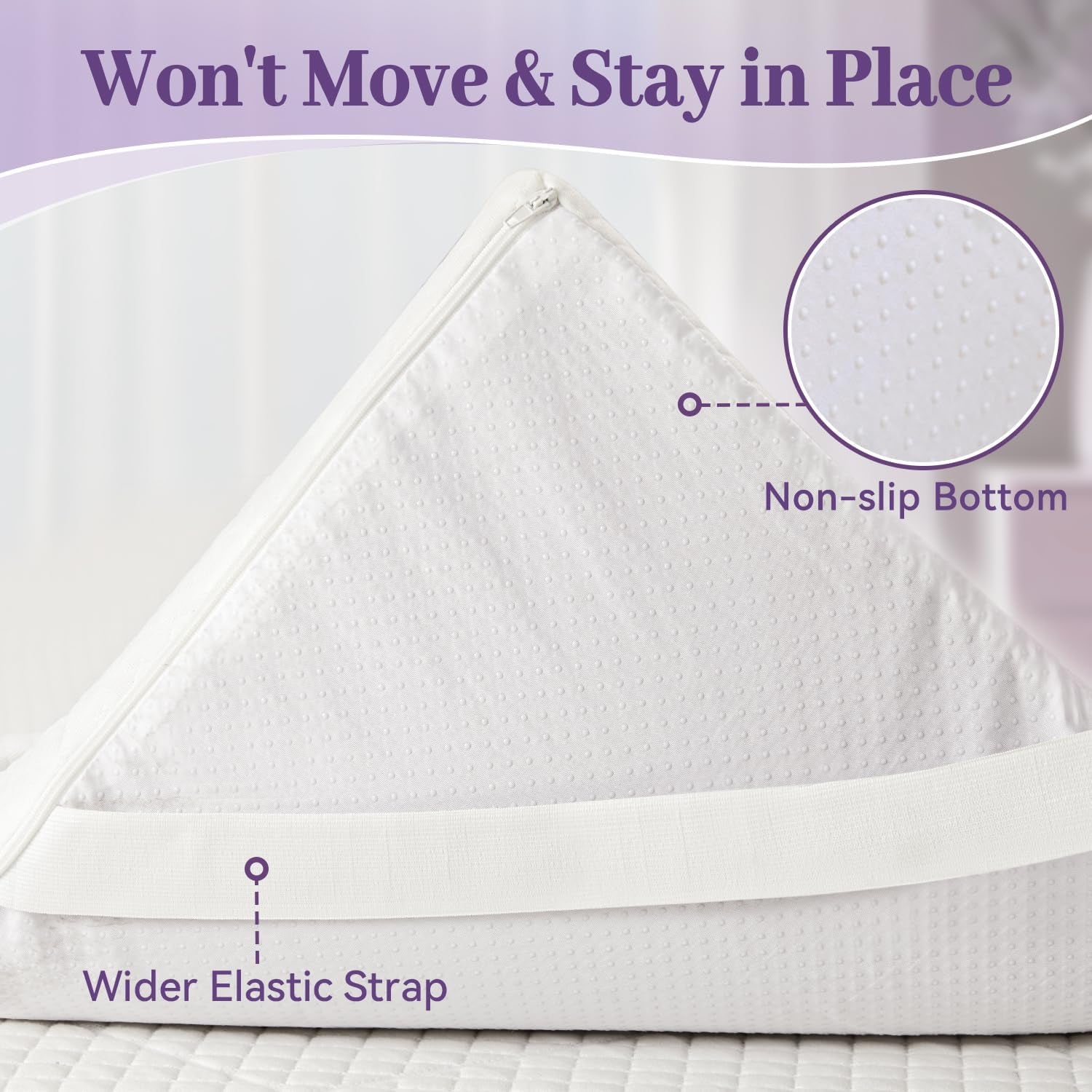 3 Inch Gel Memory Foam Mattress Topper Full Size, Ventilated High Density Pad for Back Pain, Bed Topper with Removable Soft Cover, Certipur-Us Certified