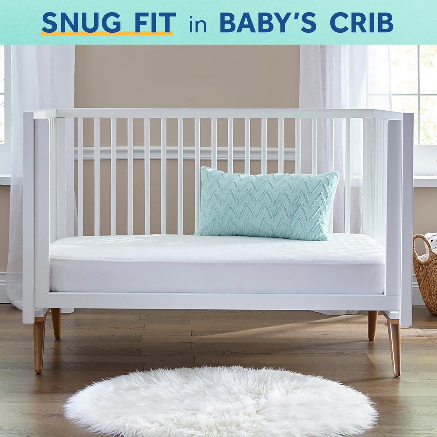 Butterfly Knit Breathable Crib Mattress, GREENGUARD GOLD Certified, Made in USA, Premium Foam, Washable Easy to Clean Cover, Toddler Bed Fit, Safety & Quality Tested, 52X28"