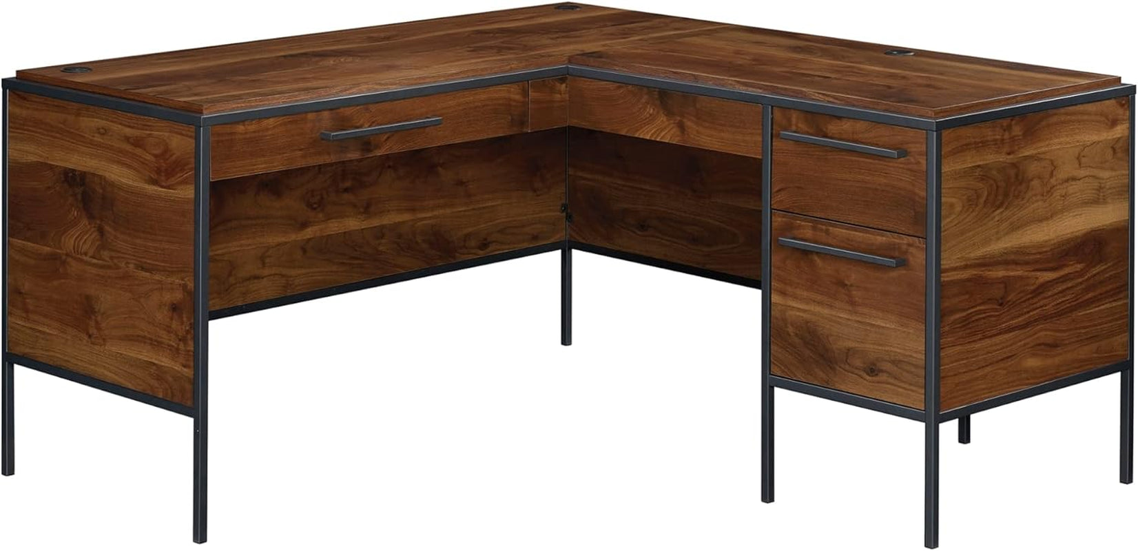 ® Nova Loft 59"W L-Shape Corner Desk, Grand Walnut