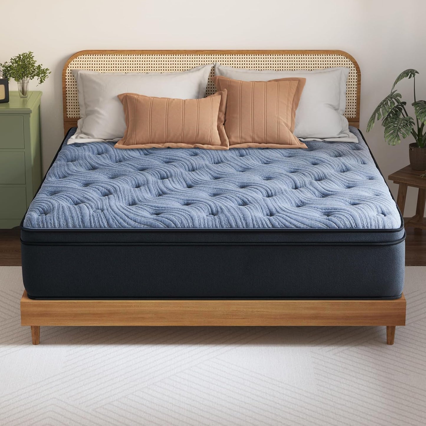 Queen Size Mattress, 12 Inch Medium Firm Memory Foam Bed in a Box with Supportive Pressure Relief & Breathable Soft Cover