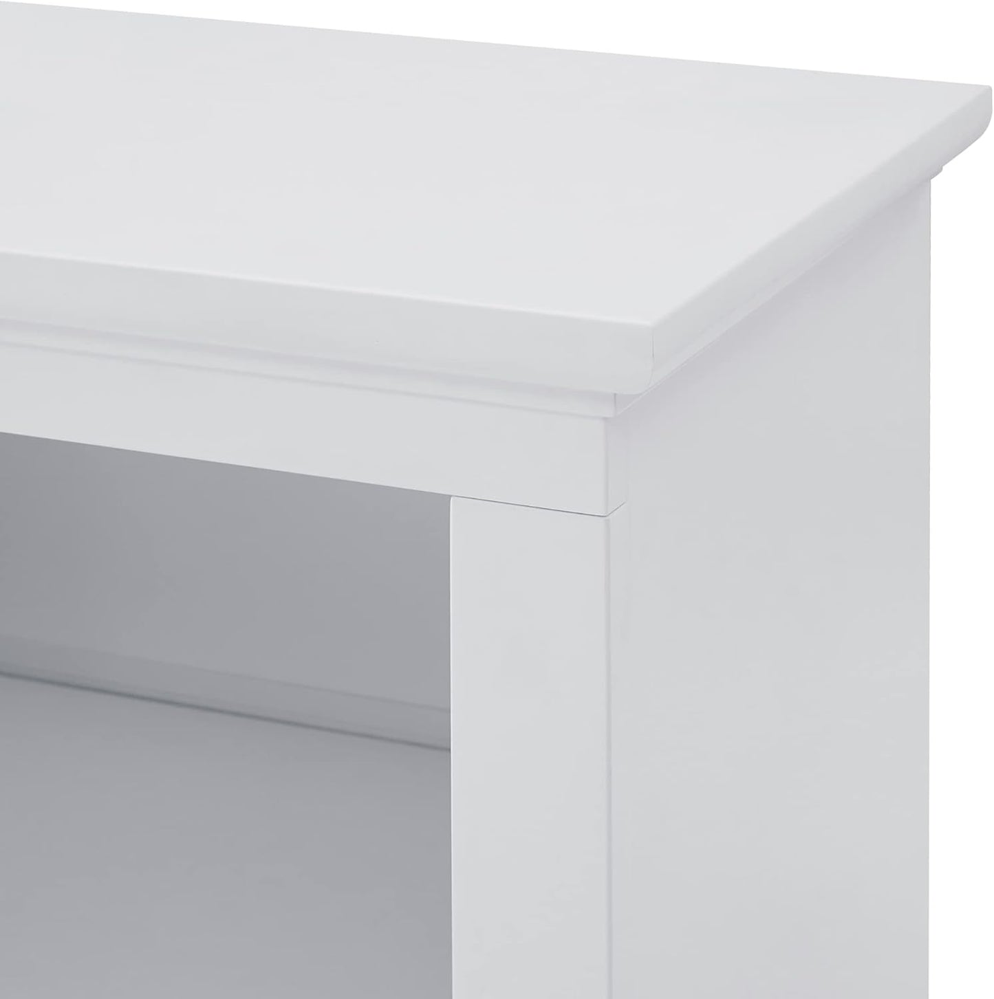 Bardot Classic Glass-Front 2-Door Storage Stand for Tvs up to 88 Inches, 80 Inch, White