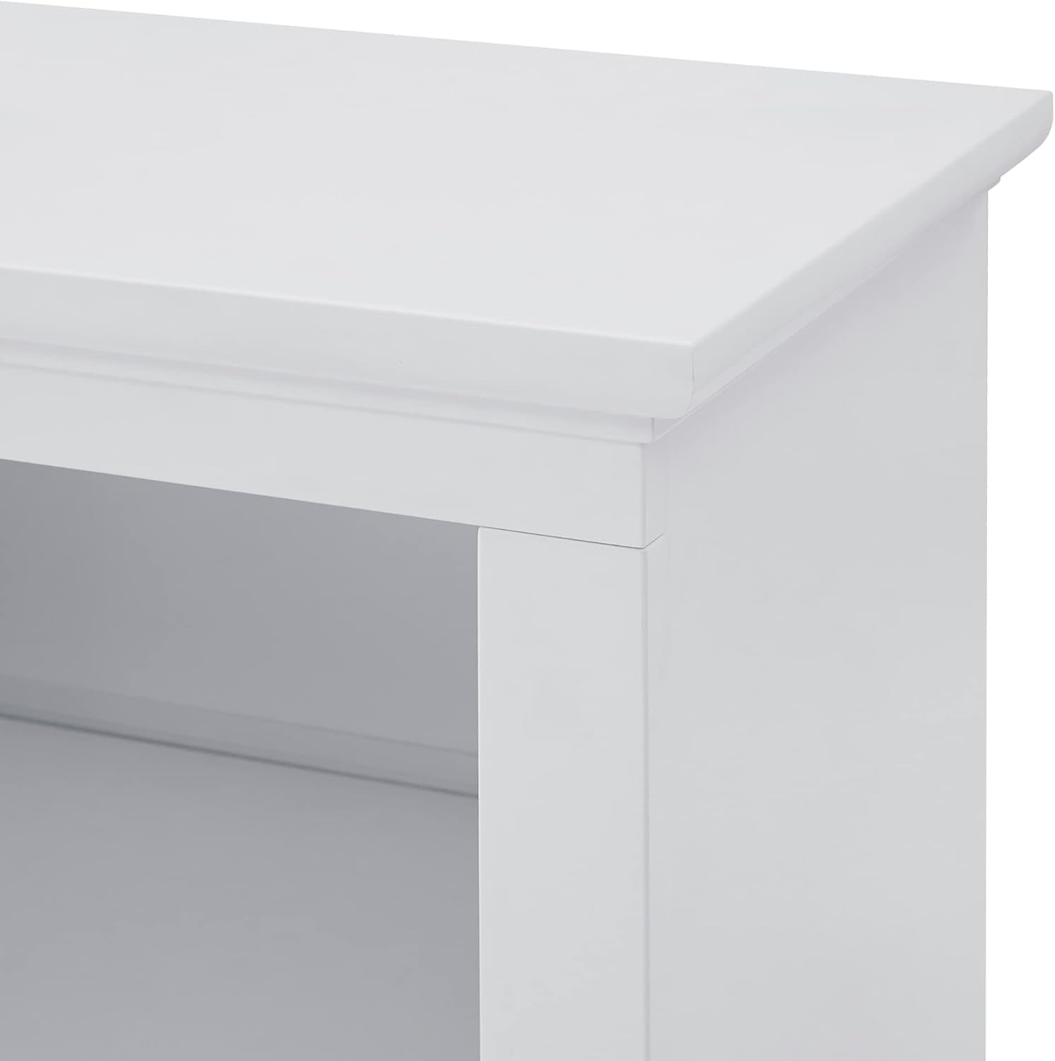 Bardot Classic Glass-Front 2-Door Storage Stand for Tvs up to 88 Inches, 80 Inch, White
