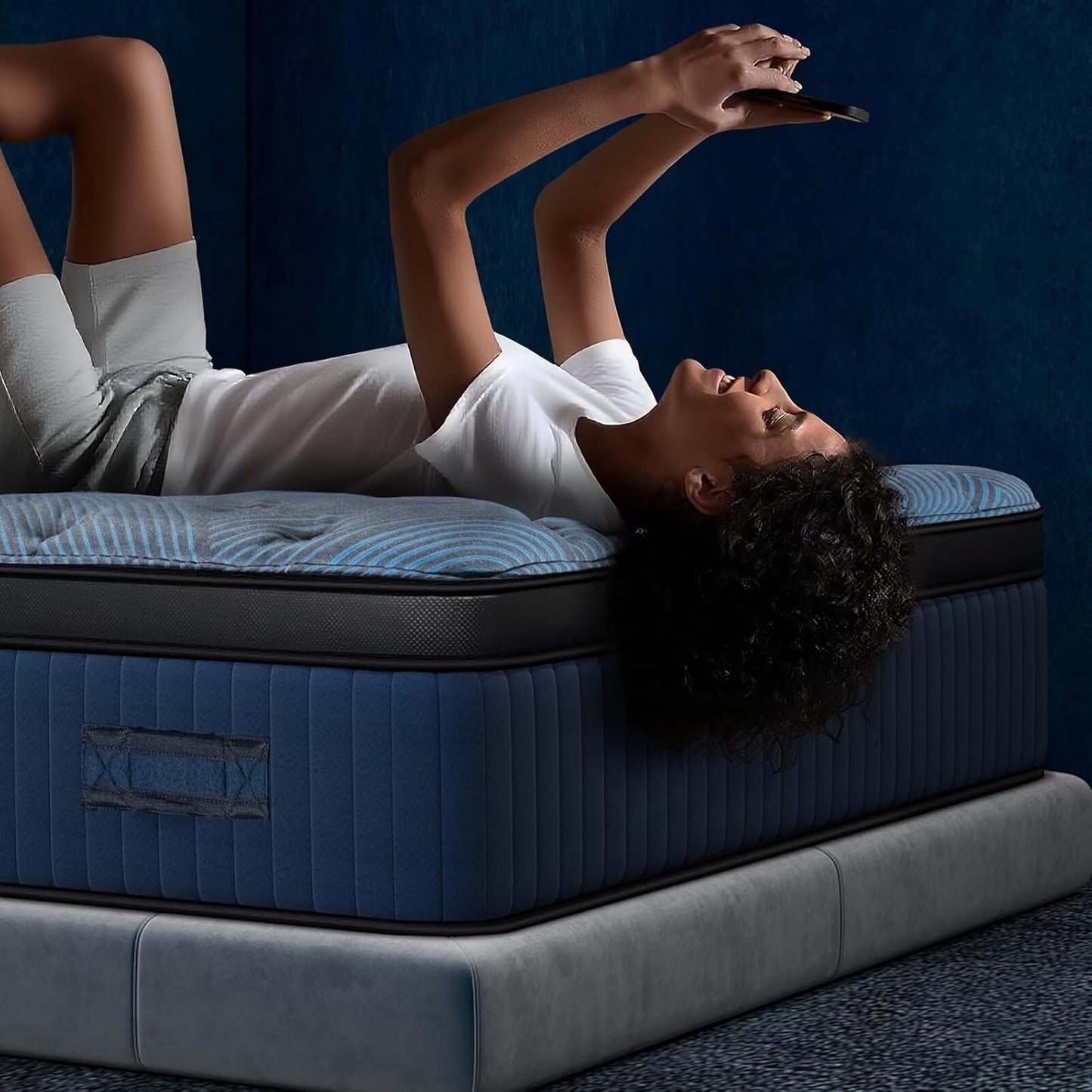 14 Inch Queen Size Mattress in a Box, Medium Firm Hybrid with Lumbar Foam and Zoned Pocket Springs for Pressure Relief and Edge Support